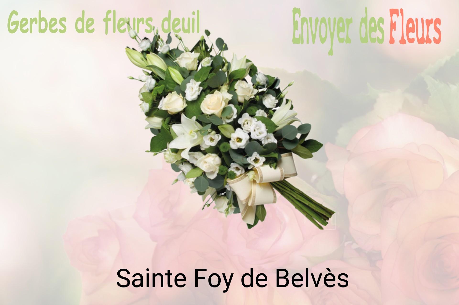 Gerbe de fleurs de deuil livrée à Sainte-Foy-de-Belvès